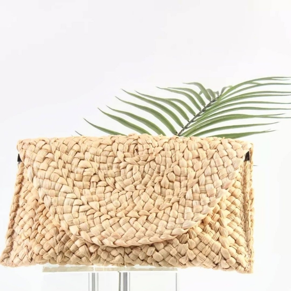 Rattan bag clutch purse
